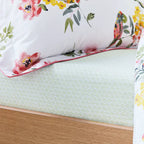 Joules Kelmarsh Green Floral Spring Fitted Sheet - House Of Huntington