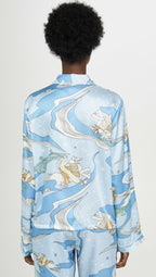 Morgan Lane Fairy Dust Silk Blend Fairy Dust Sky Print Pyjama Top - House Of Huntington