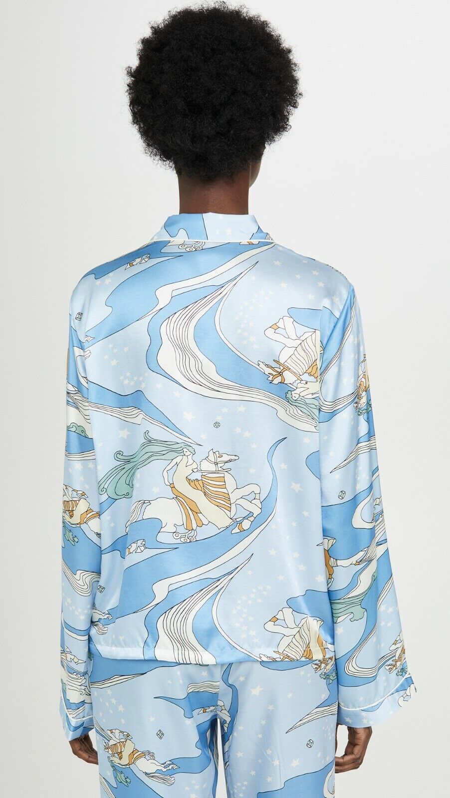 Morgan Lane Fairy Dust Silk Blend Fairy Dust Sky Print Pyjama Top - House Of Huntington