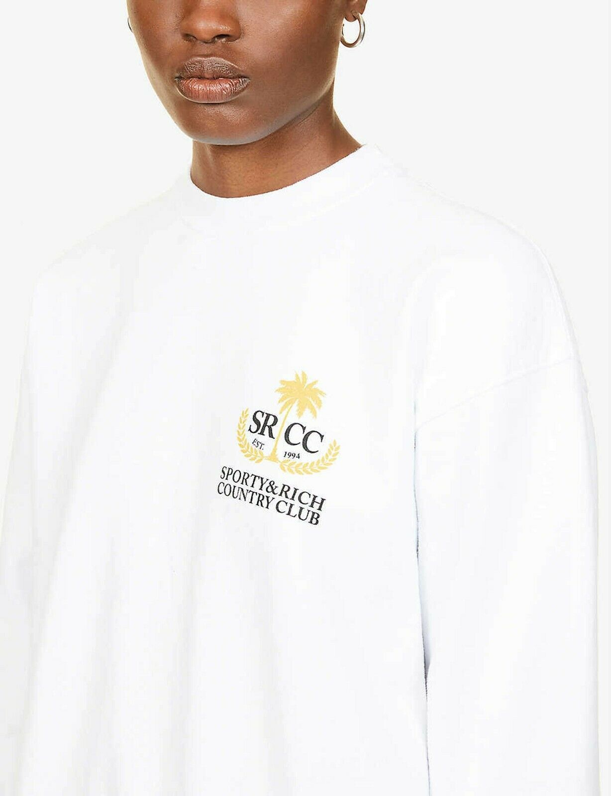 SPORTY & RICH Country Club Vintage Style Sweater Sweatshirt - House Of Huntington