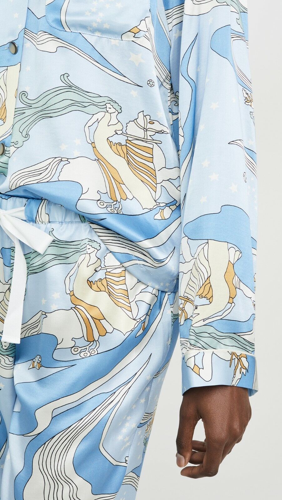 Morgan Lane Fairy Dust Silk Blend Fairy Dust Sky Print Pyjama Top - House Of Huntington