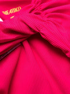 THE ATTICO Knot-Detail High-Waited Bikini Briefs in Pink - House Of Huntington