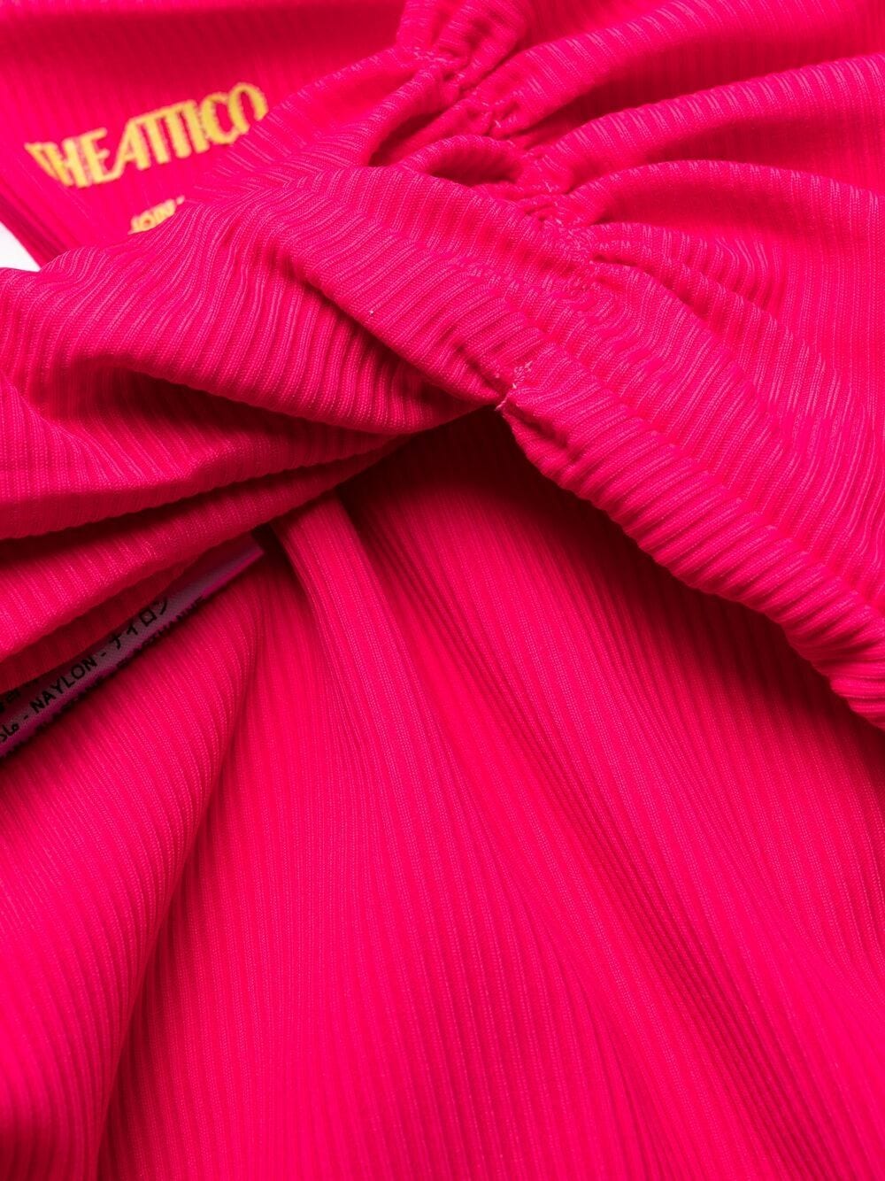 THE ATTICO Knot-Detail High-Waited Bikini Briefs in Pink - House Of Huntington