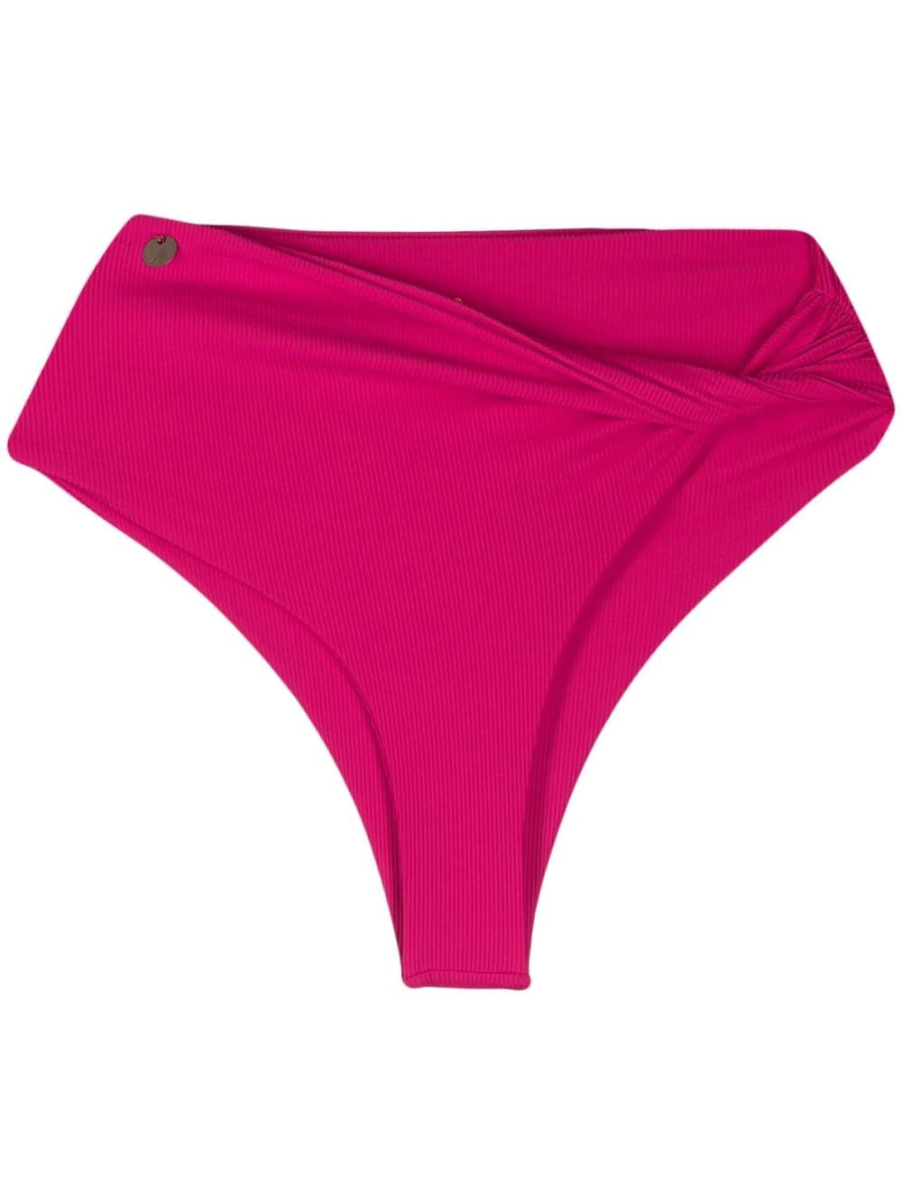 THE ATTICO Knot-Detail High-Waited Bikini Briefs in Pink - House Of Huntington