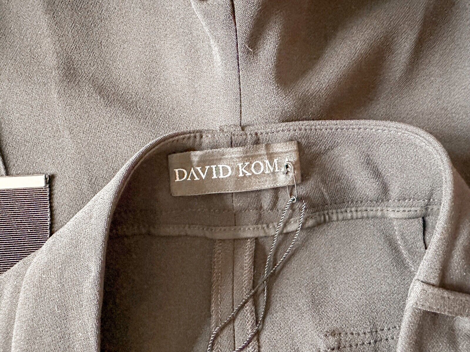 DAVID KOMA Black Cargo Pocket Detail Flared Utility Style Trousers - House Of Huntington