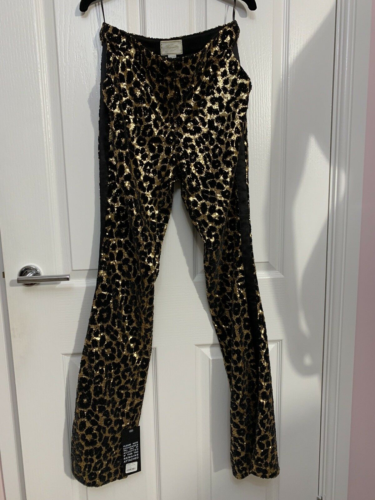 REDEMPTION Sequinned Leopard Print Trousers - House Of Huntington
