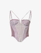 MIAOU Aphex Bristol Check Corset Grunge Core Top - House Of Huntington