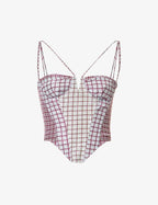MIAOU Aphex Bristol Check Corset Grunge Core Top - House Of Huntington