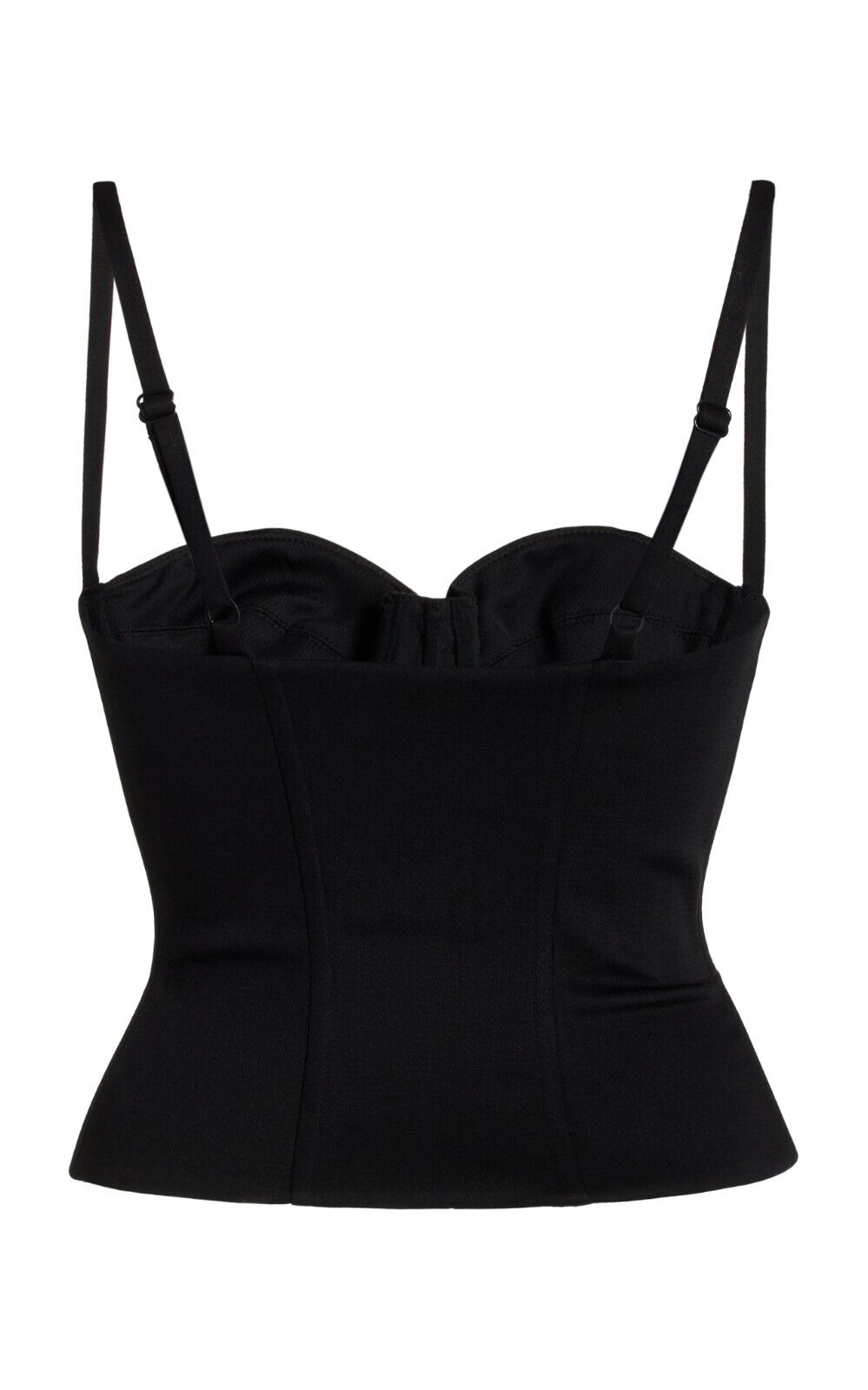 MIRROR PALAIS Black Bustier Button Sweetheart Neck Top - House Of Huntington