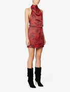 MAISIE WILEN Vocaloid Printed Halterneck Woven Sexy Mini Dress - House Of Huntington