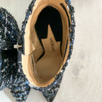 RACINE CARRÉE Tweed Boots Booties High Heels - House Of Huntington