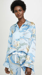 Morgan Lane Fairy Dust Silk Blend Fairy Dust Sky Print Pyjama Top - House Of Huntington