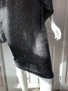 REDEMPTION Metallic Jacquard High Neck One Shoulder Dress - House Of Huntington