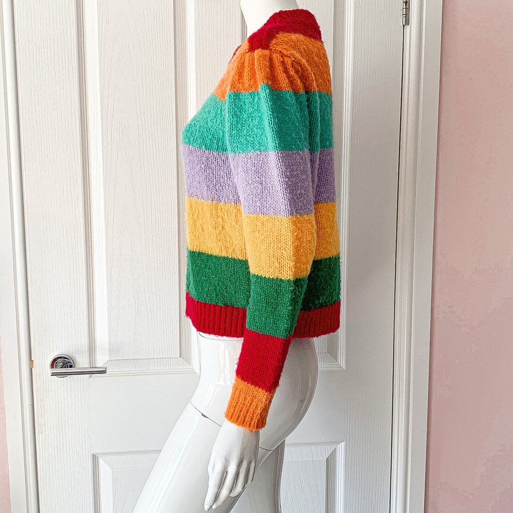 OLIVIA RUBIN Rainbow Colourful Stripe Sweater Cosy Matty Sweater Jumper - House Of Huntington
