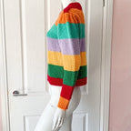 OLIVIA RUBIN Rainbow Colourful Stripe Sweater Cosy Matty Sweater Jumper - House Of Huntington