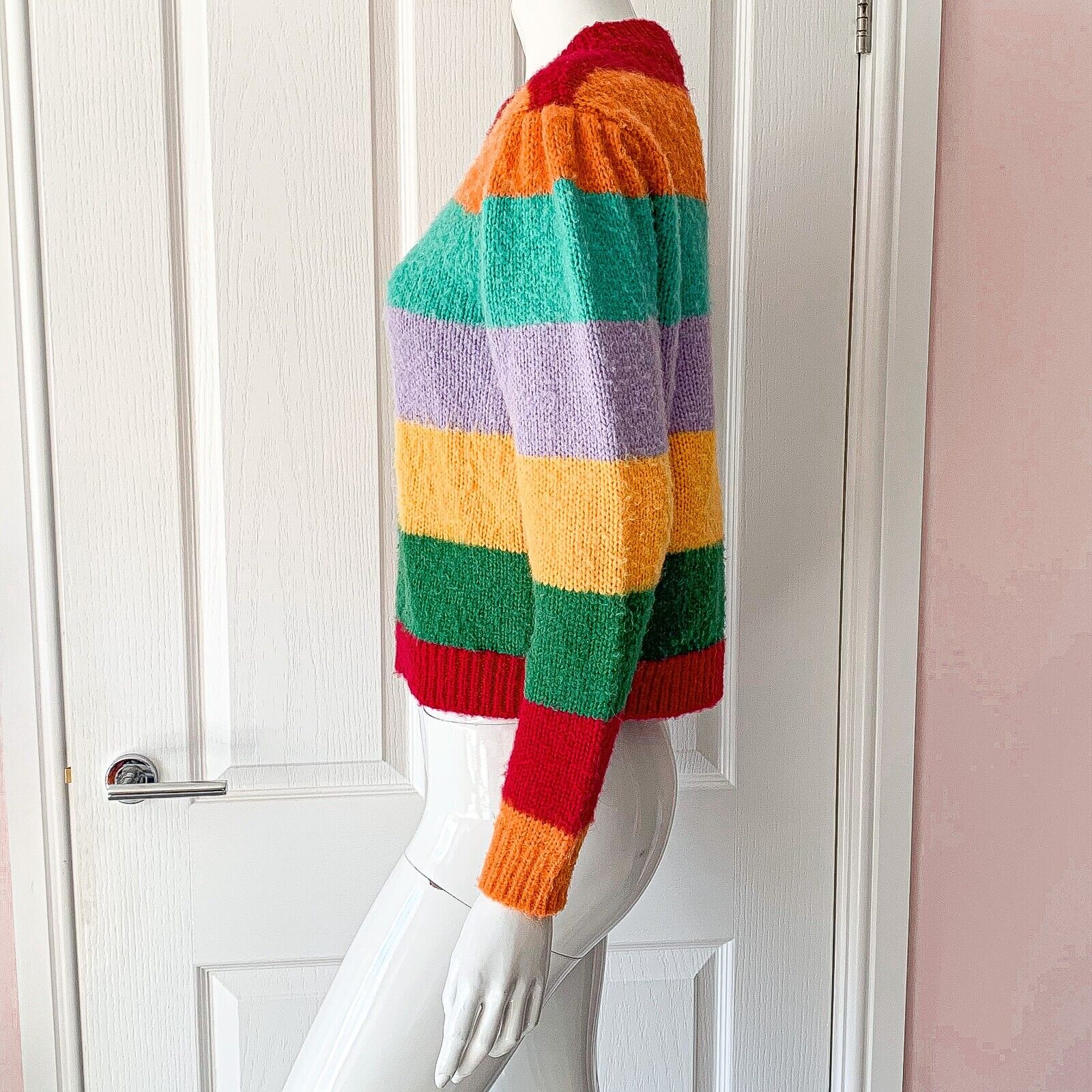 OLIVIA RUBIN Rainbow Colourful Stripe Sweater Cosy Matty Sweater Jumper - House Of Huntington