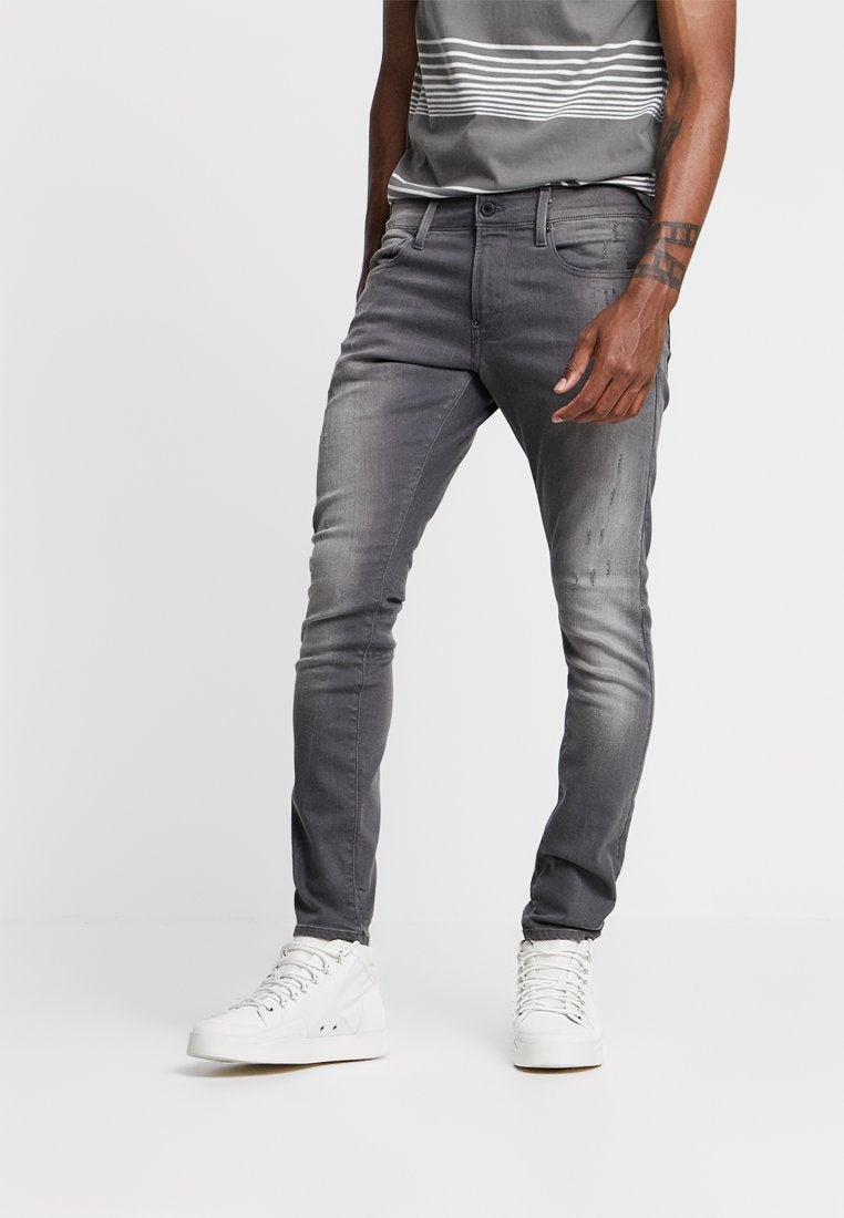 G-Star Revend Super Slim Skinny Slander Grey Medium Aged Destroy