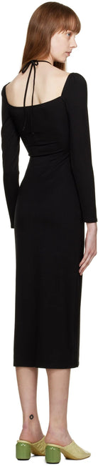 Reformation Alexei Cut Out Midi Dress in Black - House Of Huntington