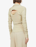 Jacquemus La Chemise Soffio Cut-Out Stretch-Woven Shirt - House Of Huntington