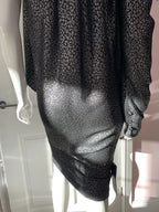 REDEMPTION Metallic Jacquard High Neck One Shoulder Dress - House Of Huntington