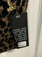 REDEMPTION Shawl Lapel Leopard-Print Sequins Smoking Blazer - House Of Huntington