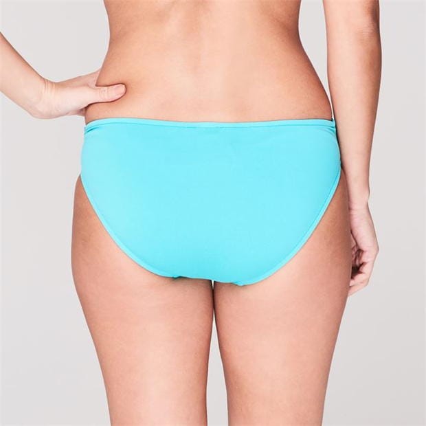 Seafolly Turquoise Bikini Goddess Twist Band Hipster Seychelles Bottoms - House Of Huntington