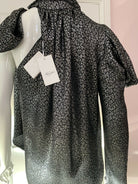 REDEMPTION Metallic Jacquard High Neck One Shoulder Dress - House Of Huntington
