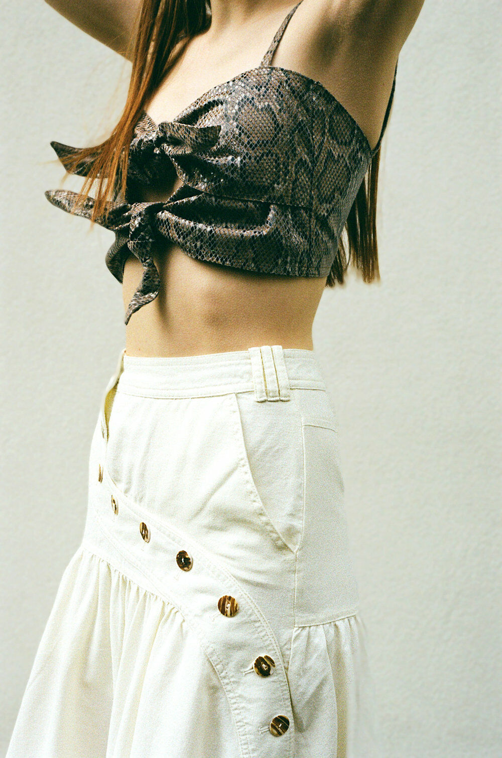 House Of Sunny Cristina Snakeprint Crop Top - House Of Huntington