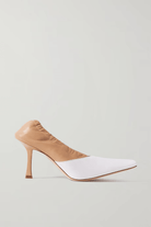 A.W.A.K.E. Mode Awake Gertrud Two-Tone White Beige High Heel Pumps - House Of Huntington