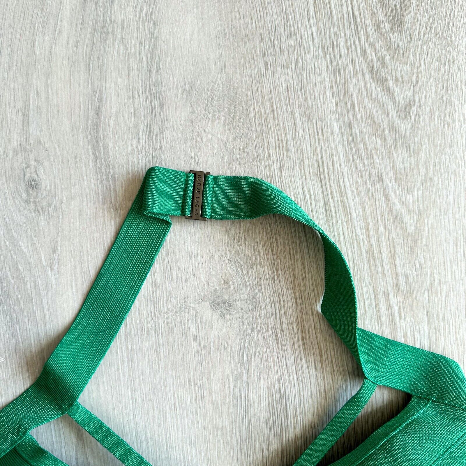 HERVE LEGER Emmalie Green Bandage Halterneck Club Party Swimsuit - House Of Huntington