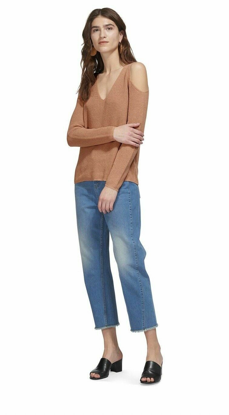 Whistles V Neck Cold Shoulder Knit Sweater Jumper - House Of Huntington