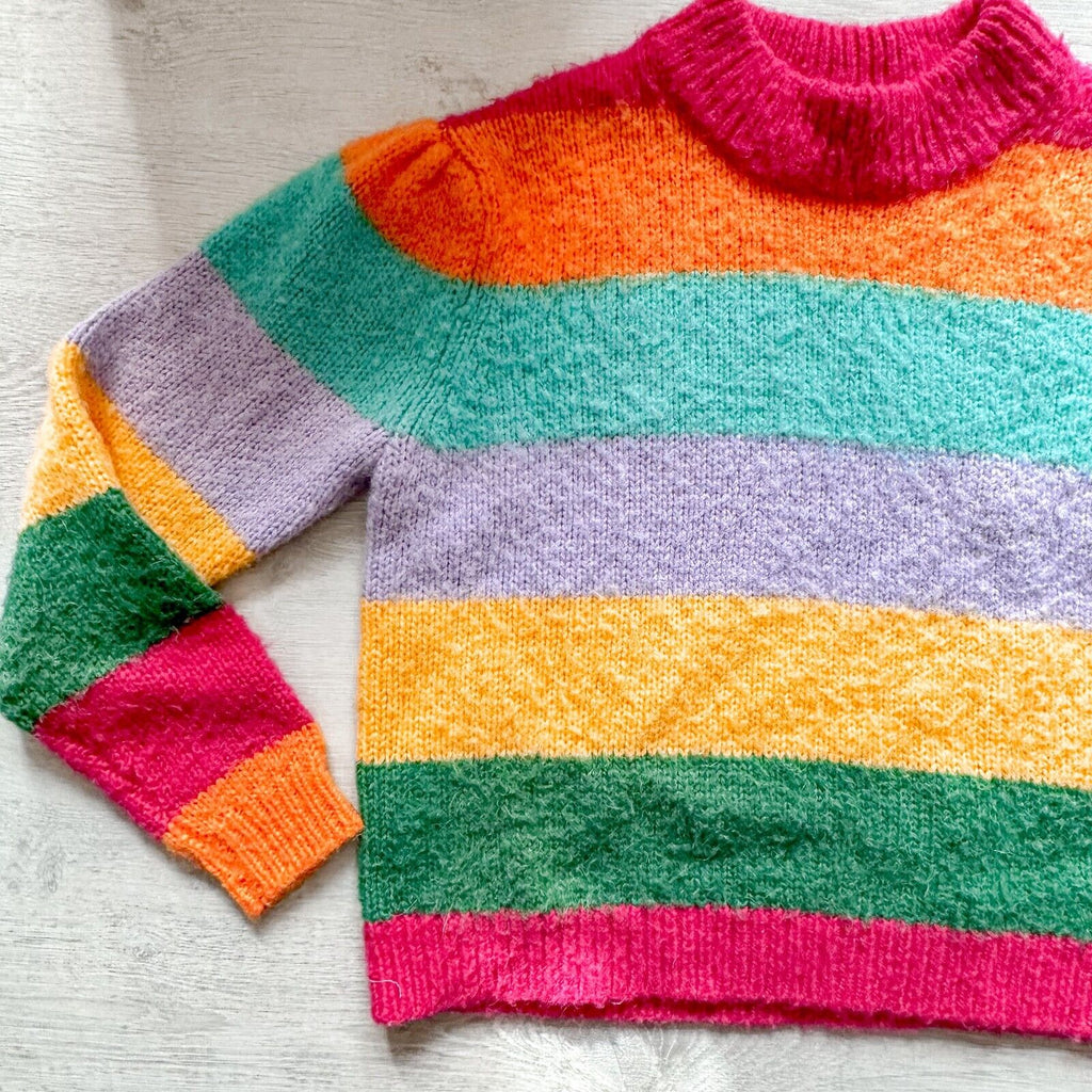 OLIVIA RUBIN Rainbow Colourful Stripe Sweater Cosy Matty Sweater Jumper - House Of Huntington