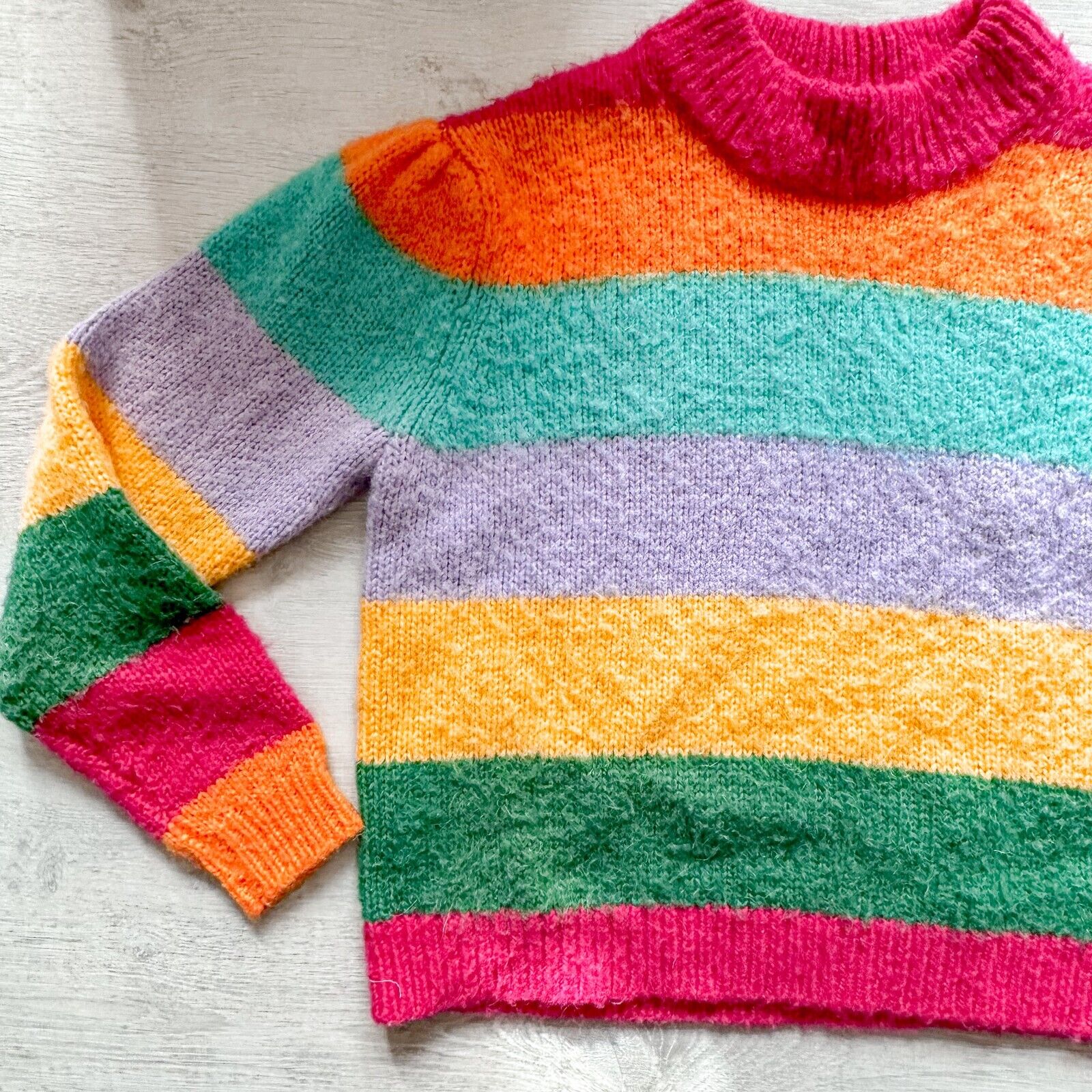 OLIVIA RUBIN Rainbow Colourful Stripe Sweater Cosy Matty Sweater Jumper - House Of Huntington
