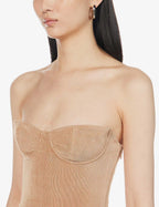 MIRROR PALAIS Tan Woven Supermodel Midi Dress - House Of Huntington