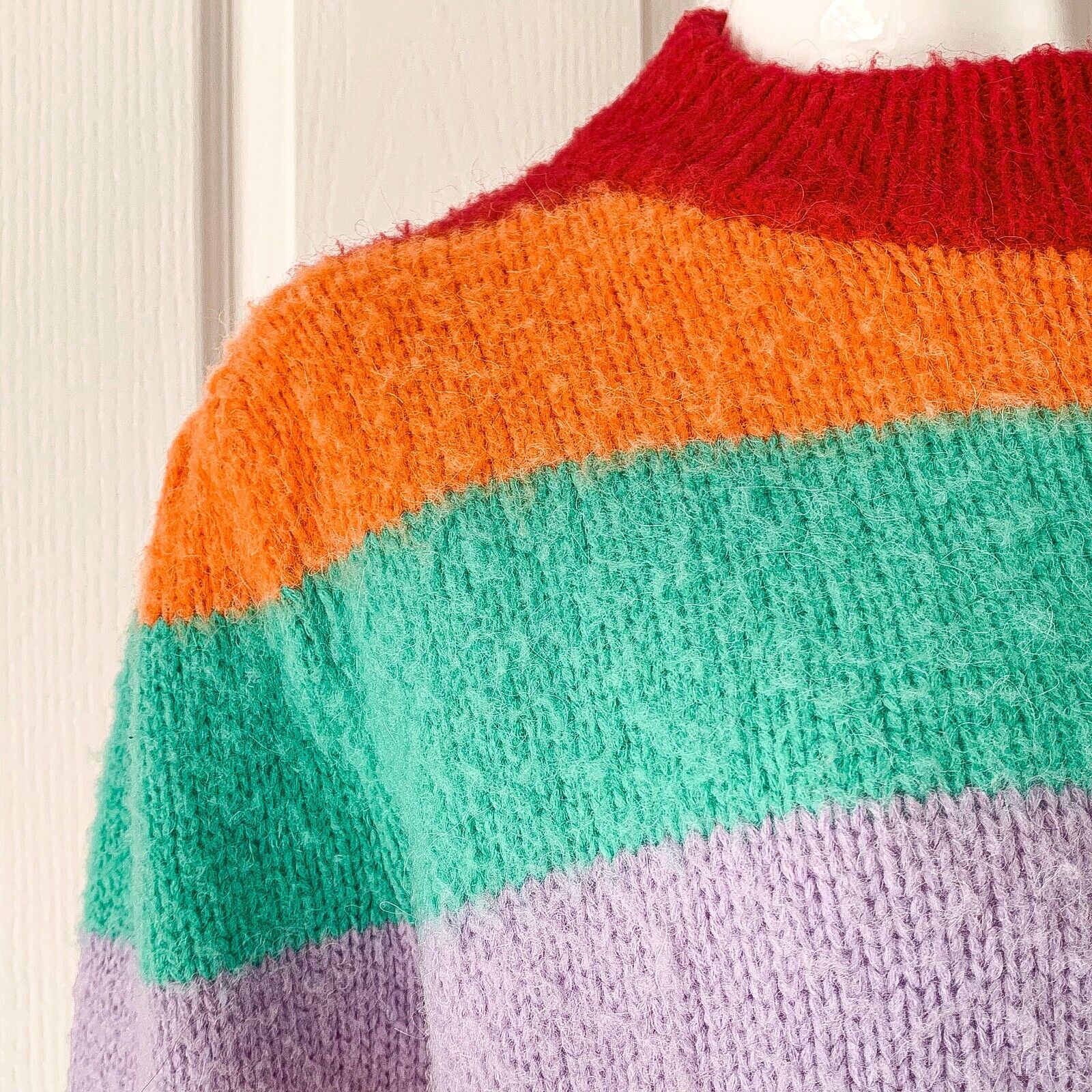 OLIVIA RUBIN Rainbow Colourful Stripe Sweater Cosy Matty Sweater Jumper - House Of Huntington