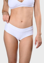 Pain De Sucre White Woven Bikini Bottom in Vence - House Of Huntington