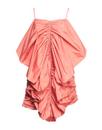 Patou Butterly Faille Coral Mini Party Dress - House Of Huntington