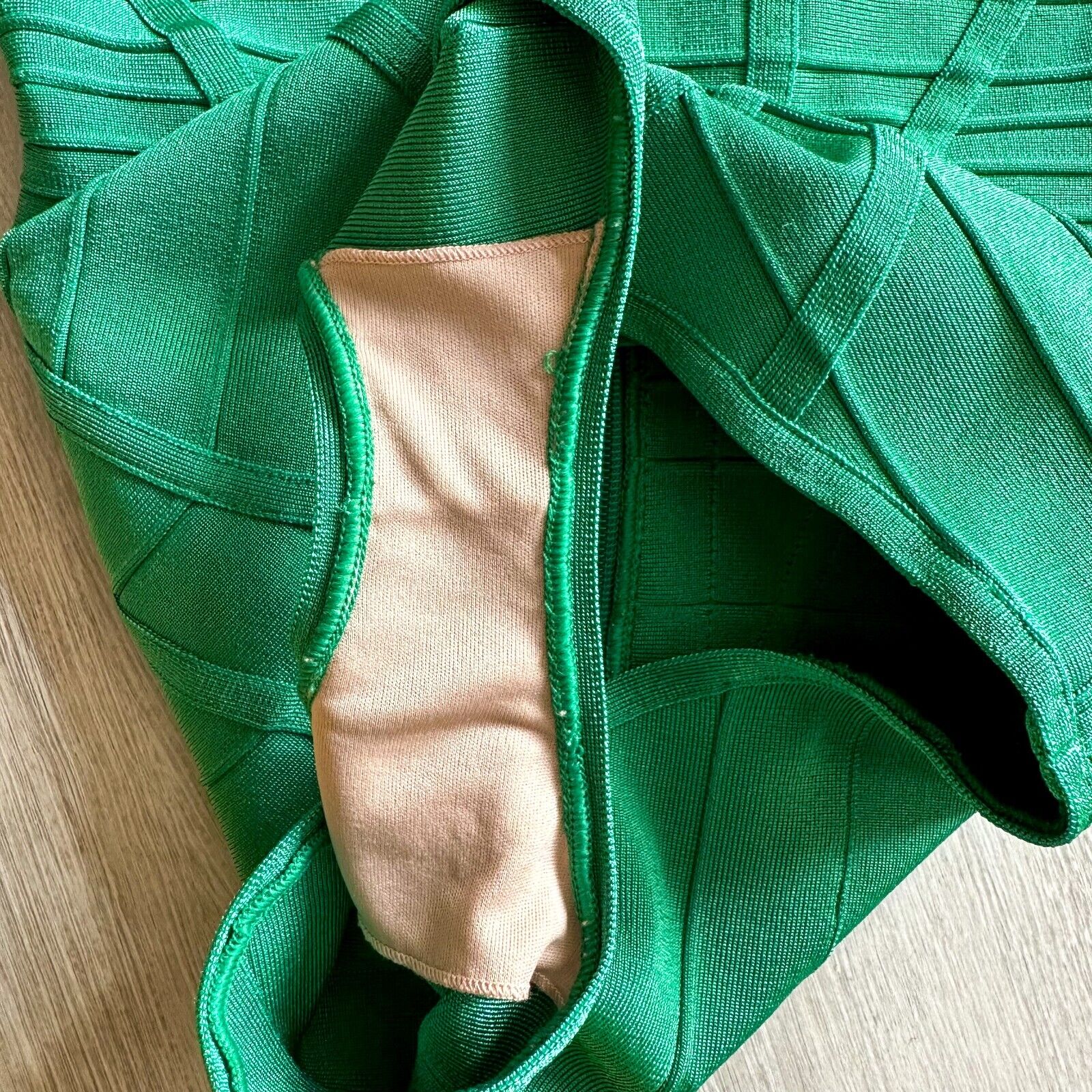HERVE LEGER Emmalie Green Bandage Halterneck Club Party Swimsuit - House Of Huntington