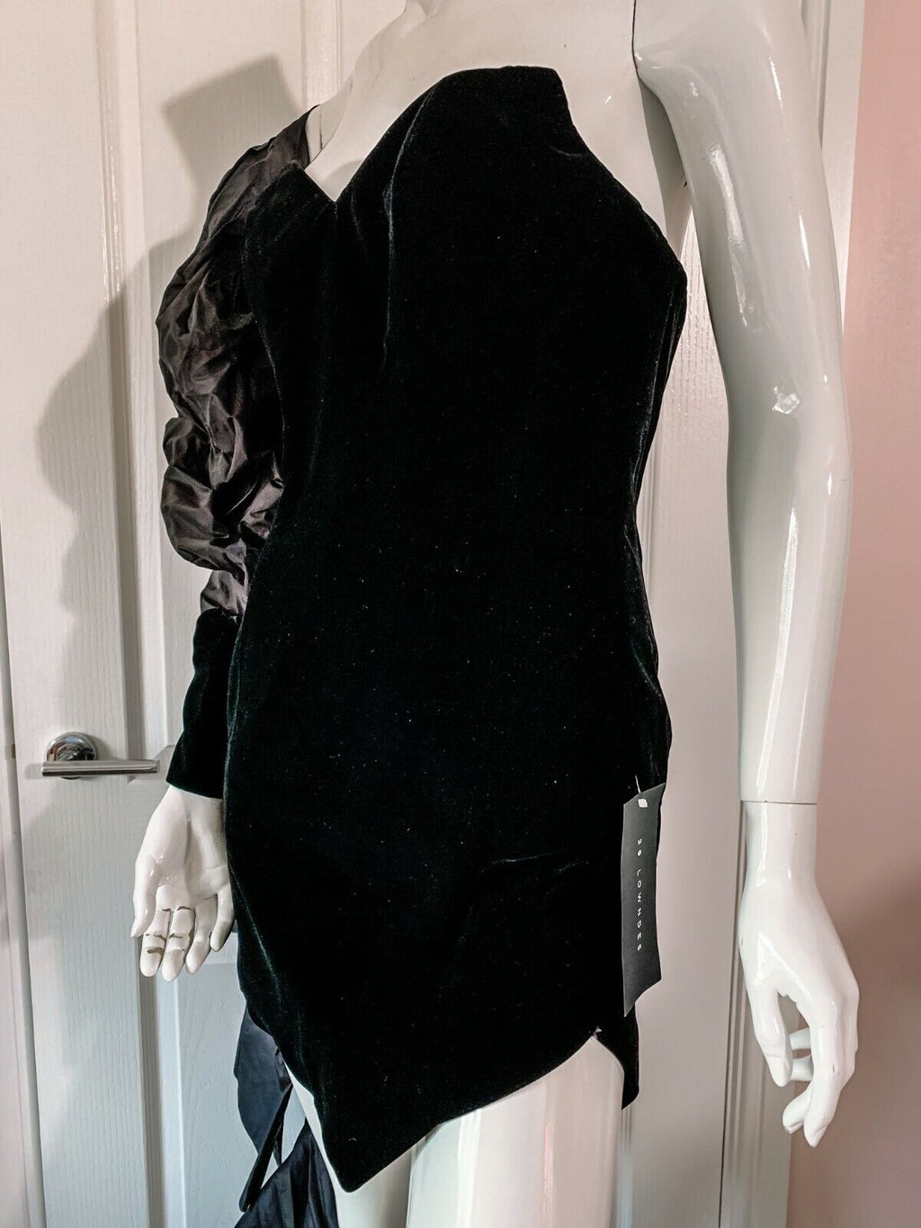 Alexandre Vauthier Black Velvet Dramatic Drape Detail Dress - House Of Huntington