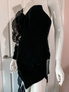 Alexandre Vauthier Black Velvet Dramatic Drape Detail Dress - House Of Huntington