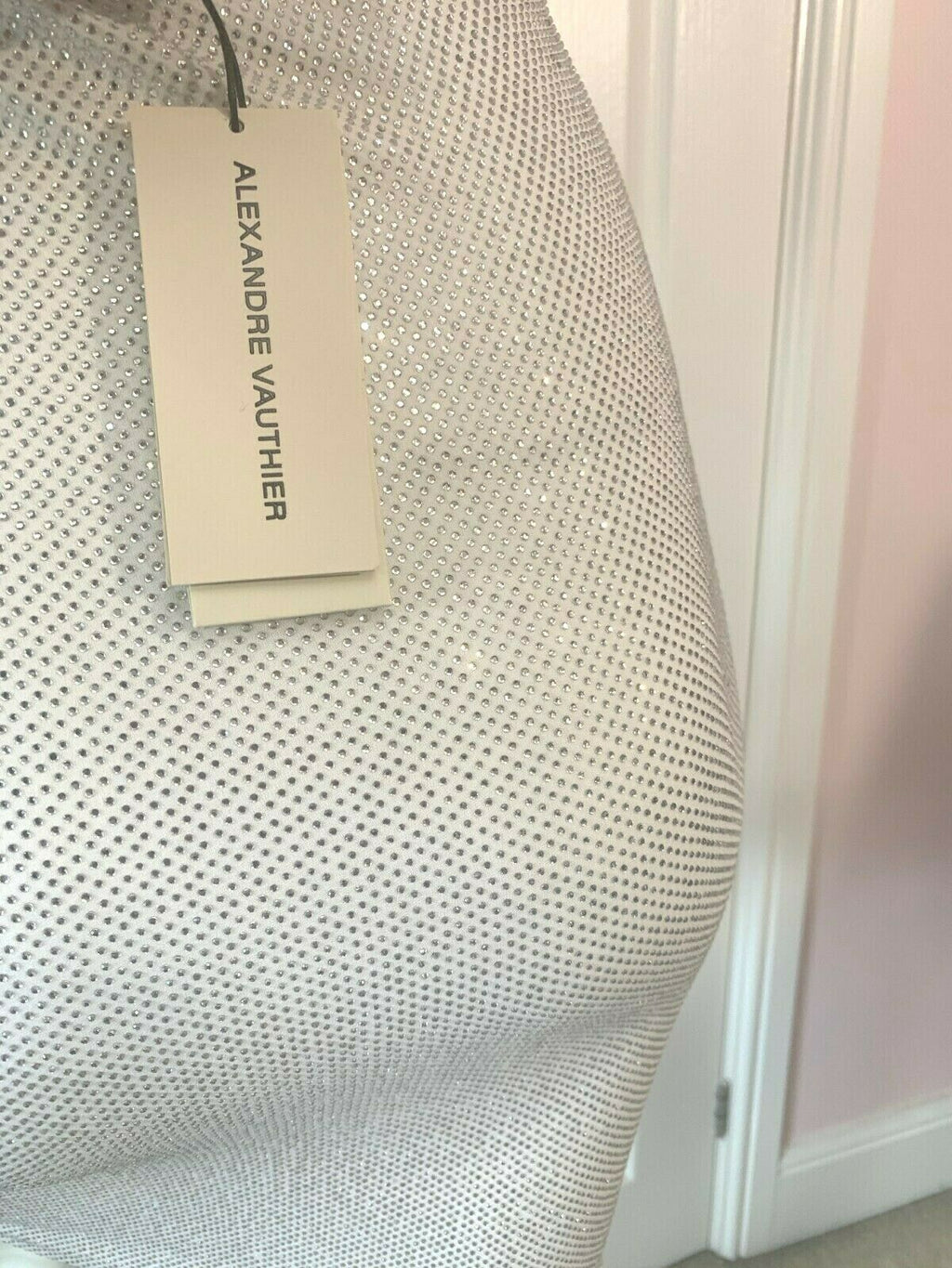 Alexandre Vauthier White Crystal Studded Bodycon Skirt - House Of Huntington