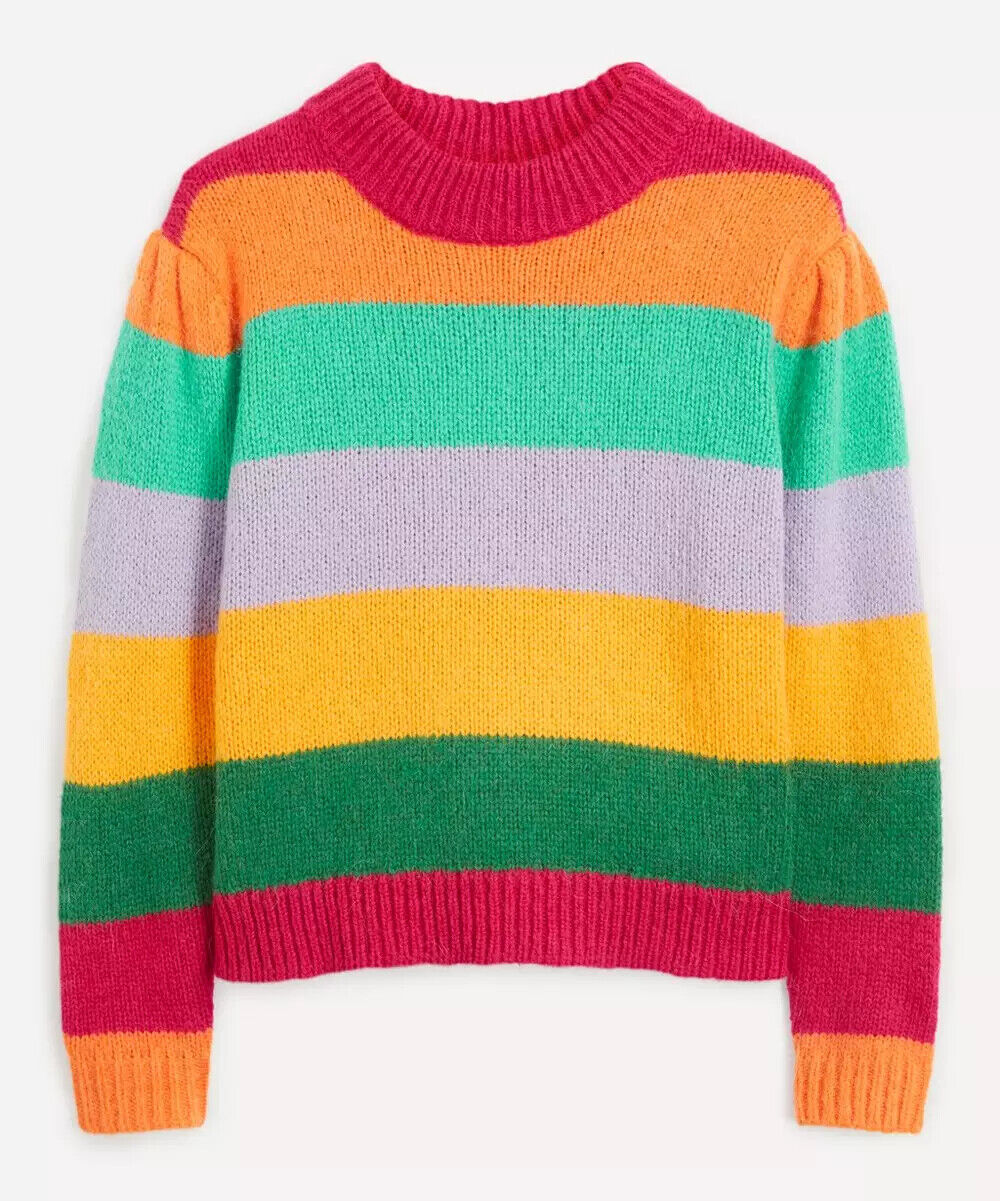 OLIVIA RUBIN Rainbow Colourful Stripe Sweater Cosy Matty Sweater Jumper - House Of Huntington