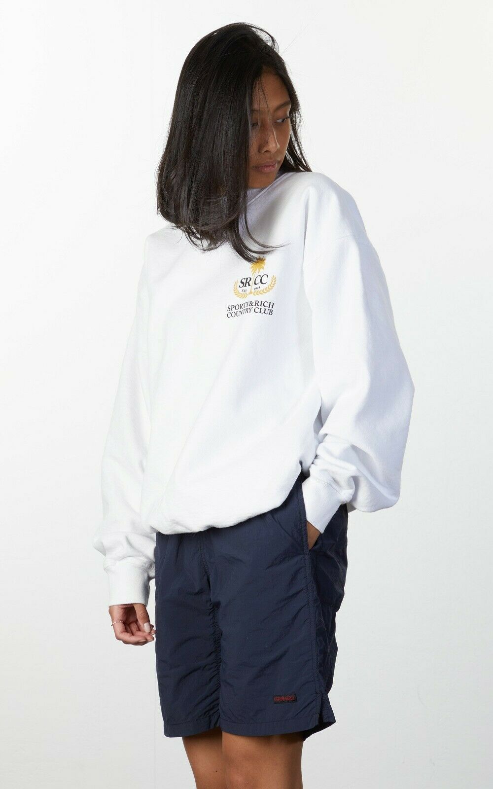 SPORTY & RICH Country Club Vintage Style Sweater Sweatshirt - House Of Huntington