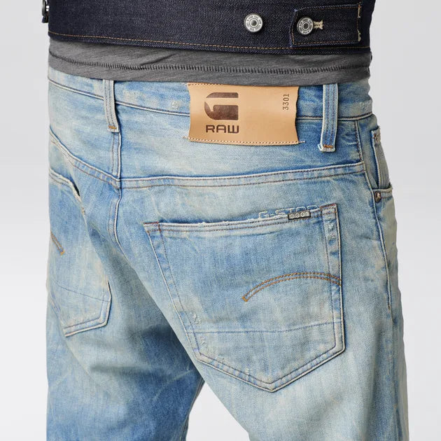 G-Star 3301 Low Tapered Hack Denim Light Aged Jeans