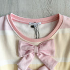 OLIVIA RUBIN Striped Pink Bow Detail Angel Coquette Aesthetic Dress - House Of Huntington