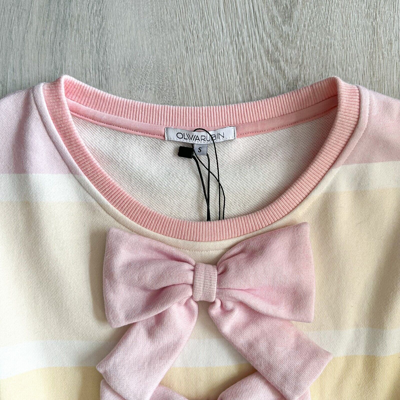 OLIVIA RUBIN Striped Pink Bow Detail Angel Coquette Aesthetic Dress - House Of Huntington