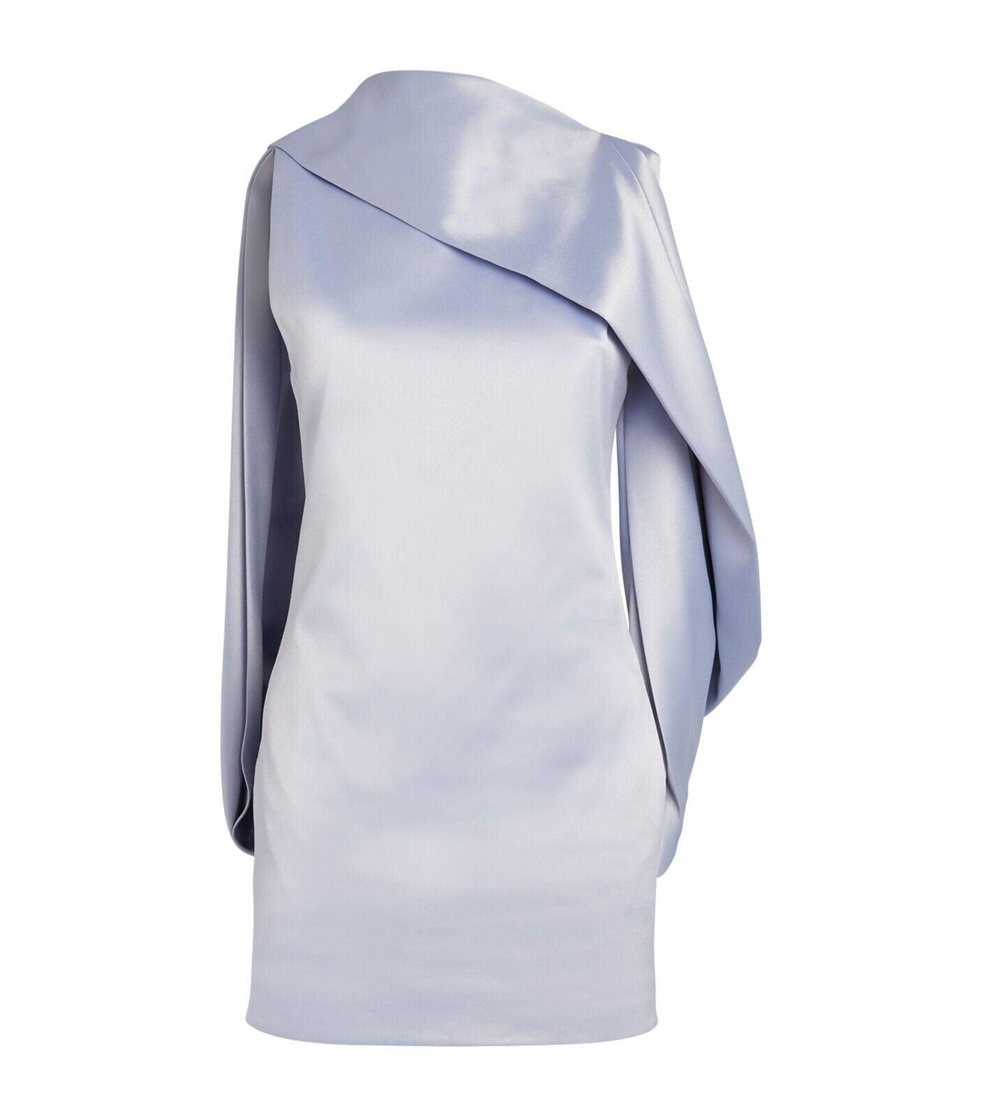 16ARLINGTON Lilac Satin Blair Evening Draped Mini Dress - House Of Huntington