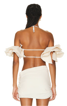 JACQUEMUS La Brassiere Artichaut Canvas Ruffle Crop Bra Top - House Of Huntington