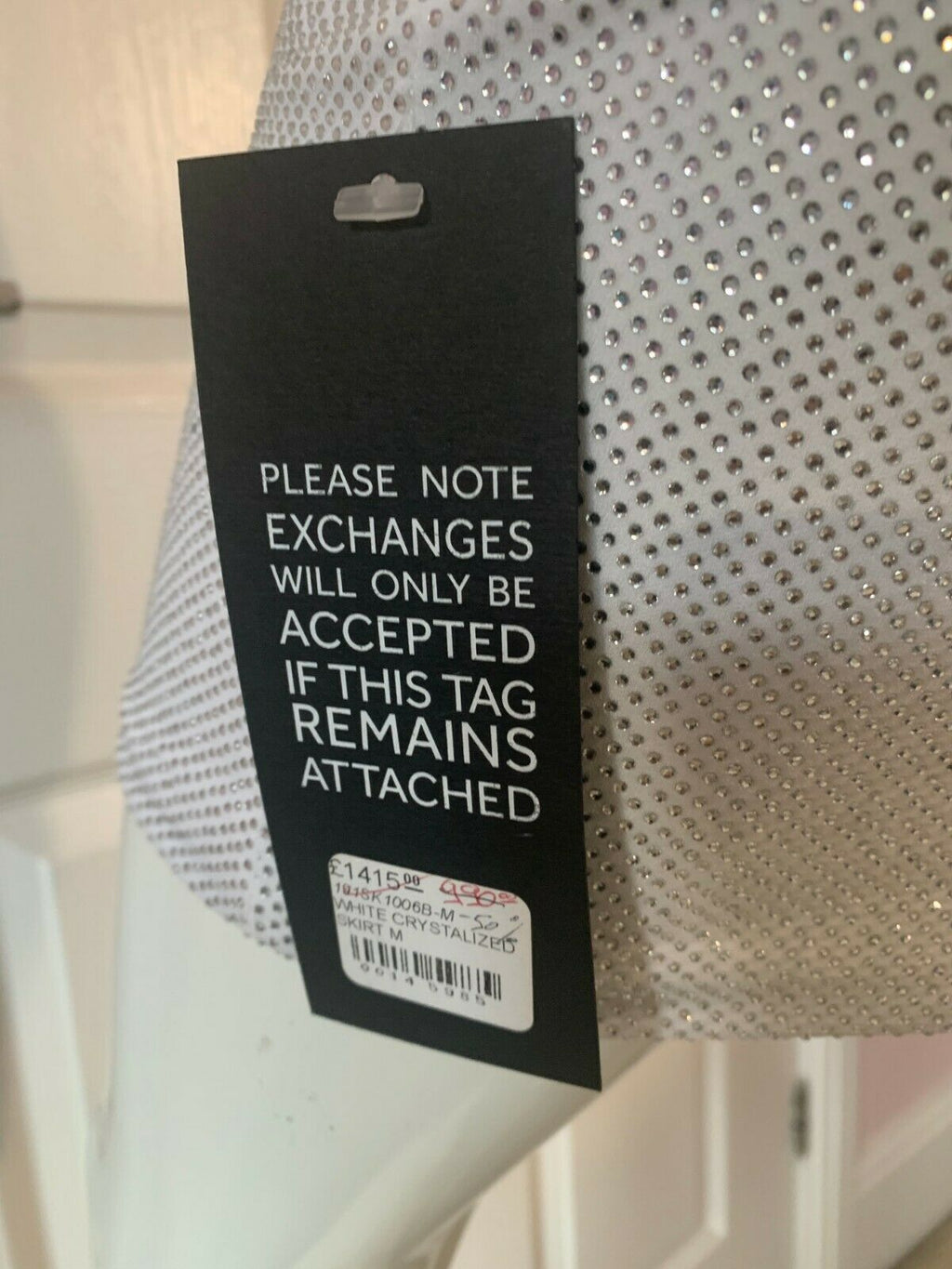 Alexandre Vauthier White Crystal Studded Bodycon Skirt - House Of Huntington