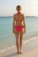 Pain De Sucre Pink Wide Strap Django Bikini Top - House Of Huntington